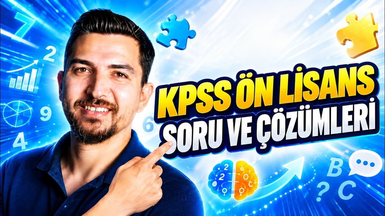 2026 KPSS ön Lisans Matematik Soru ve Çözümleri-İlyas Güneş