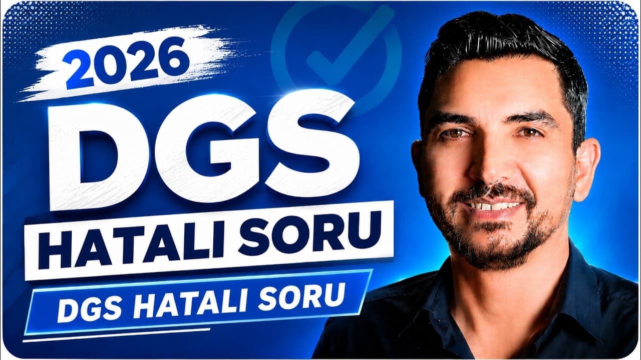 DGS 2026 Matematik Sorusu I Hatalı Soru- İlyas Güneş
