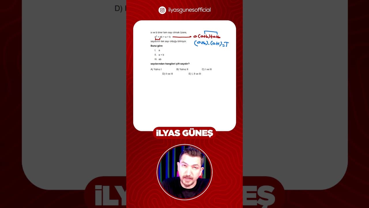 Günün Sorusu - 34 | Tek Çift Sayılar | İlyas Güneş