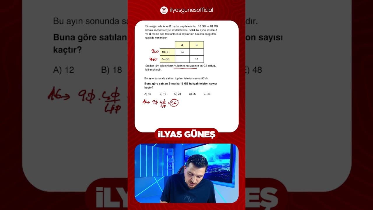 Günün Sorusu - 38 | Tablo Yorumlama Problemleri | İlyas Güneş