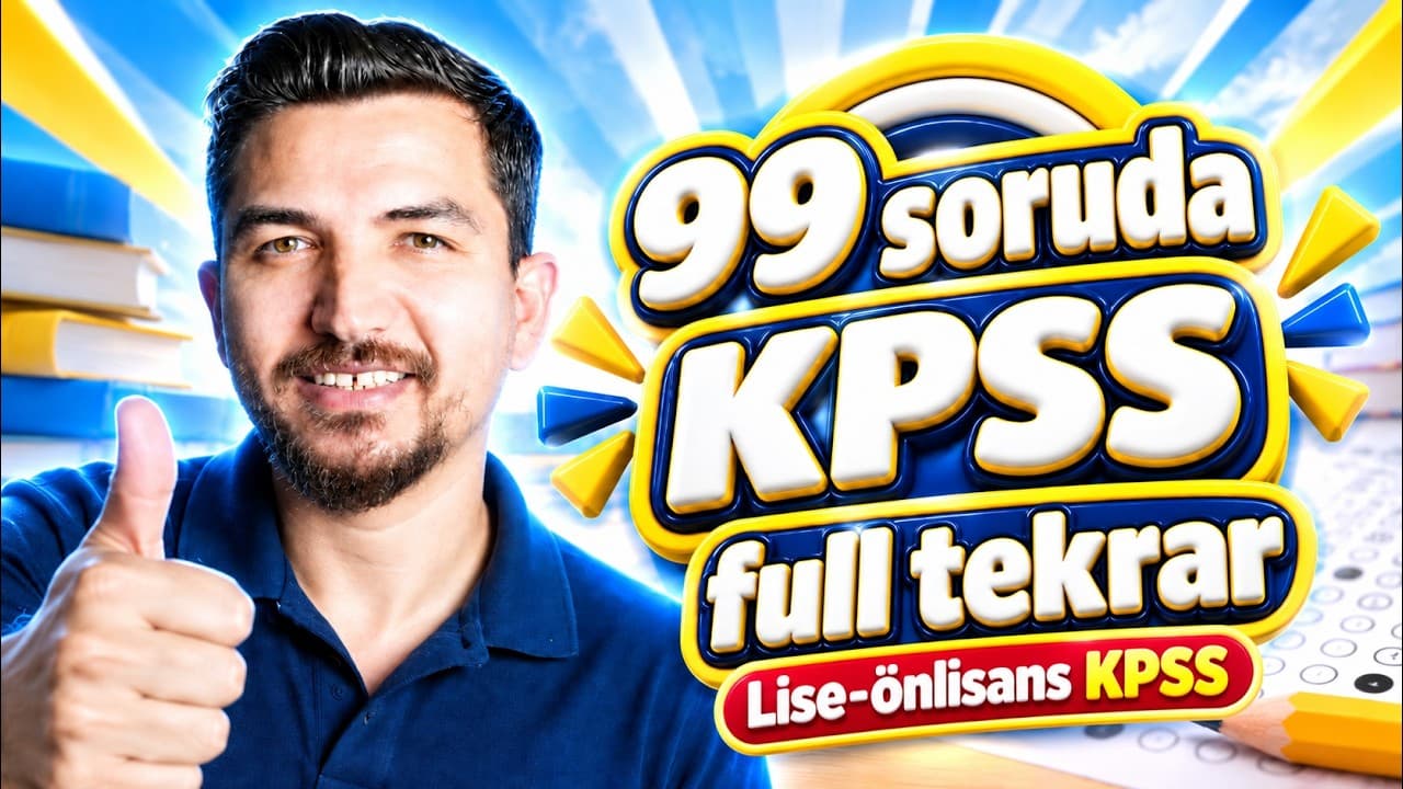 İLYAS GÜNEŞ İLE KPSS LİSE-ÖN LİSANS MATEMATİK: 99 SORUDA FULL TEKRAR