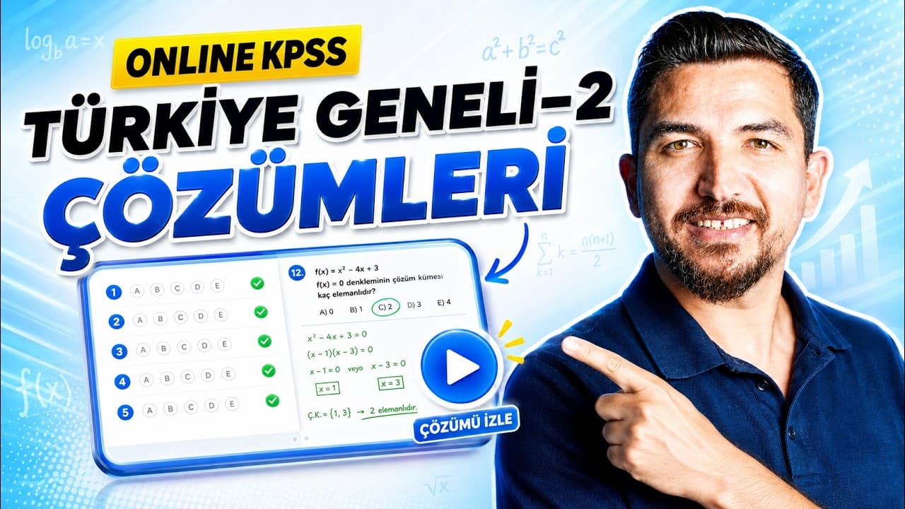 Online KPSS Türkiye Geneli–2 Çözümleri | KPSS Matematik Denemesi