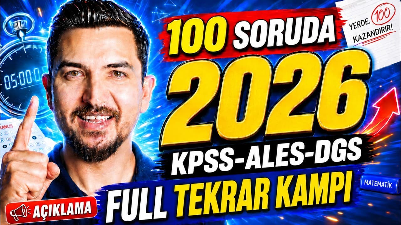 100 SORUDA KPSS MATEMATİK FULL TEKRAR | Tüm Konular Bir Videoda-ilyas güneş