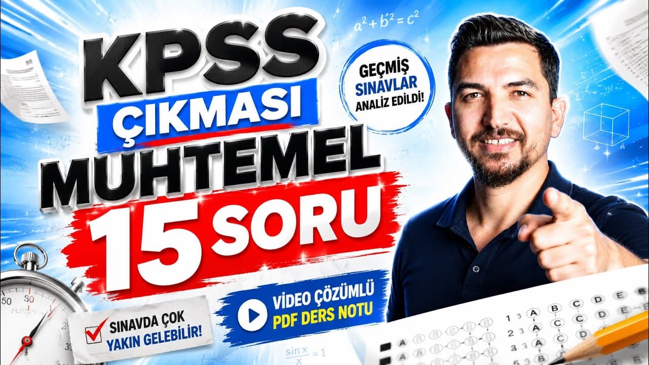 KPSS’de Çıkması Muhtemel 15 Matematik Sorusu | Geçmiş Sınav Analizi + PDF