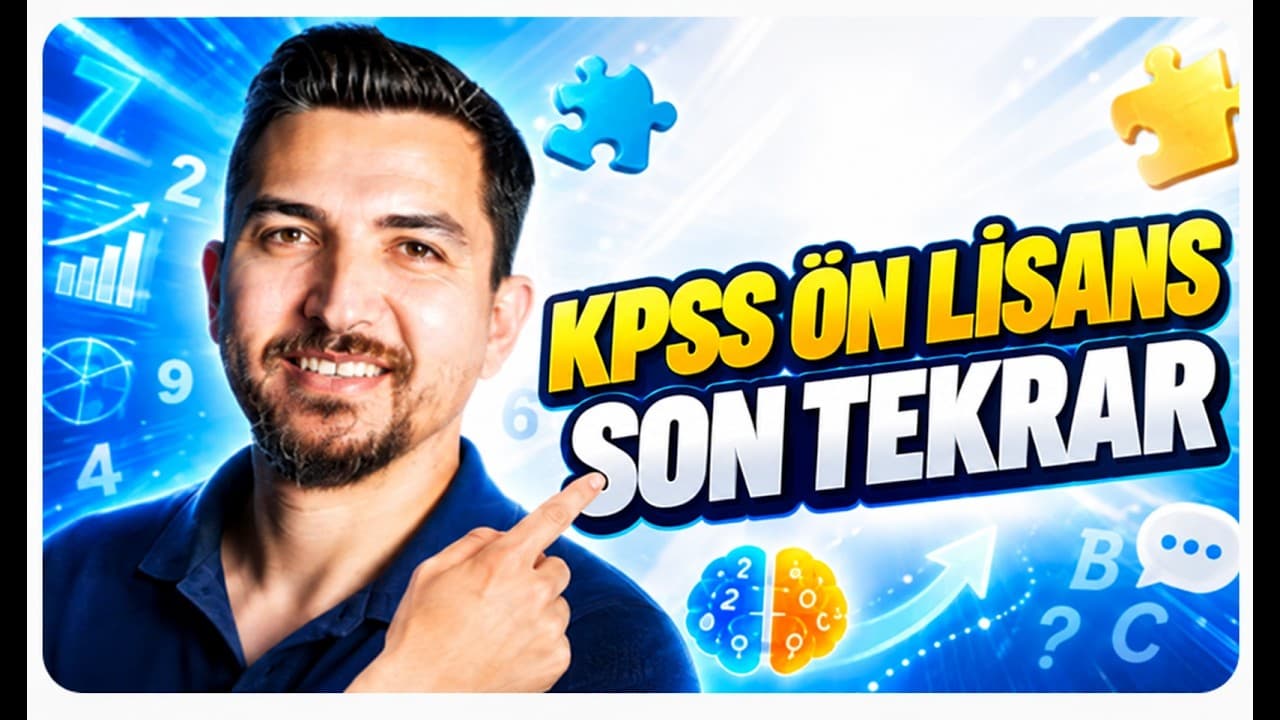 SINAV ÖNCESİ KPSS ÖN LİSANS SON TEKRAR